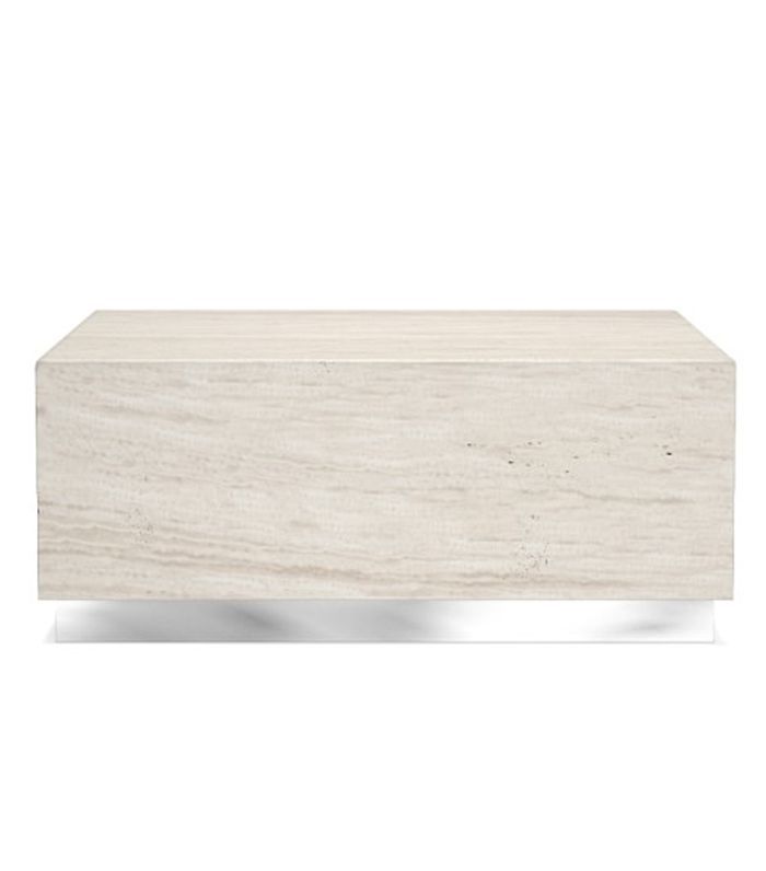 威廉姆斯索诺玛洞石茶几不锈钢座灰色