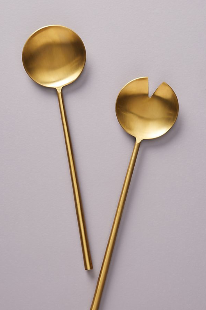 由Anthropologie的黄金流线型服务组