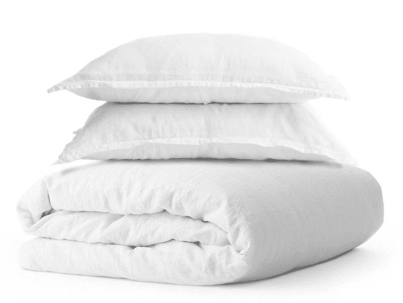 白色的床上用品