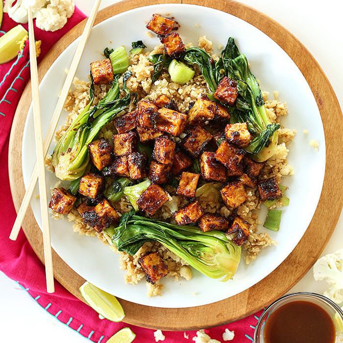 脆豆腐和花椰菜爆炒