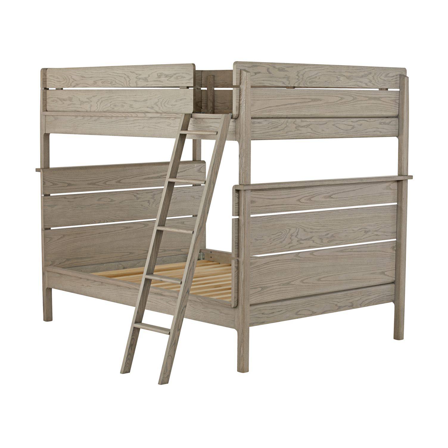 木箱和孩子Wrightwood的灰色污渍全过全双层床