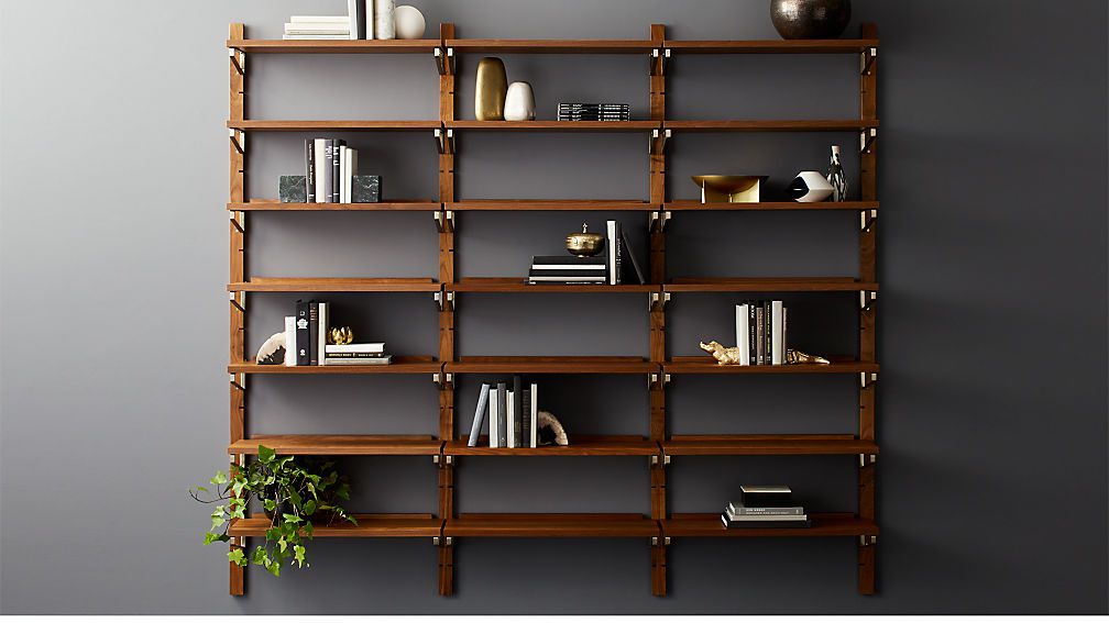 胡桃木组合式三层架