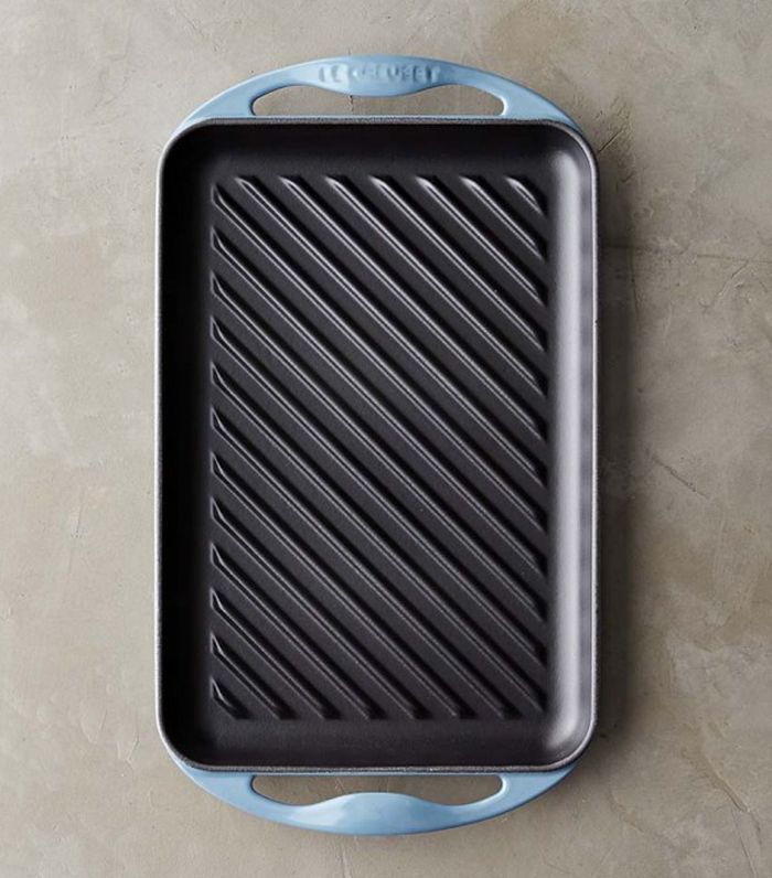 Le Creuset铸铁矩形细格栅”class=