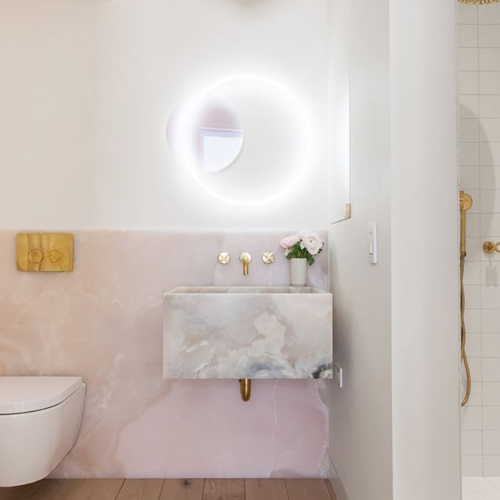 粉红色的大理石设计