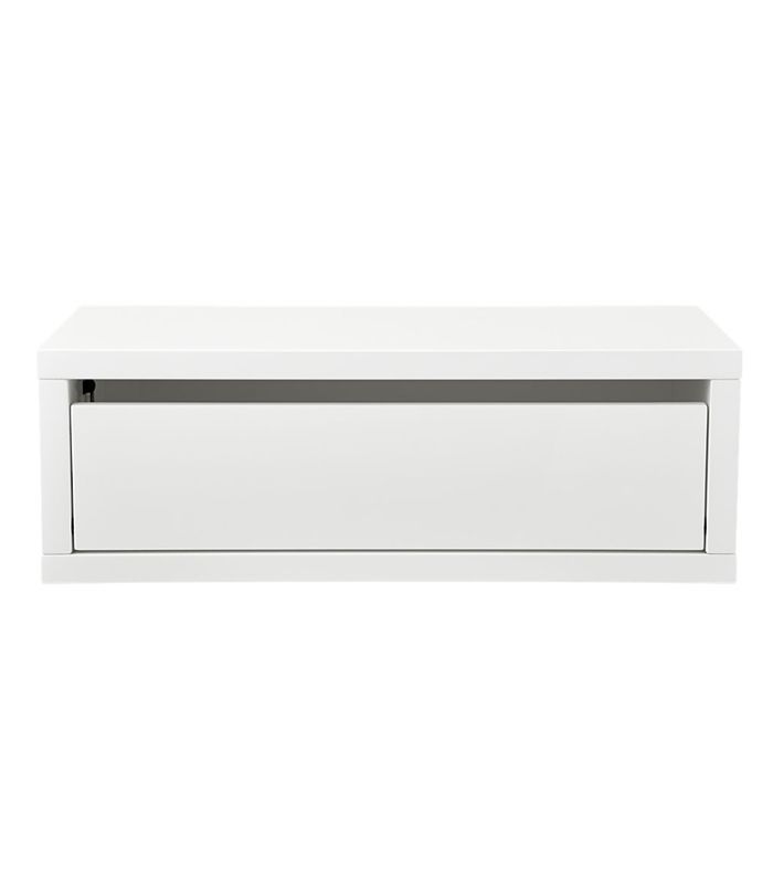 切片白色壁安装的存储架