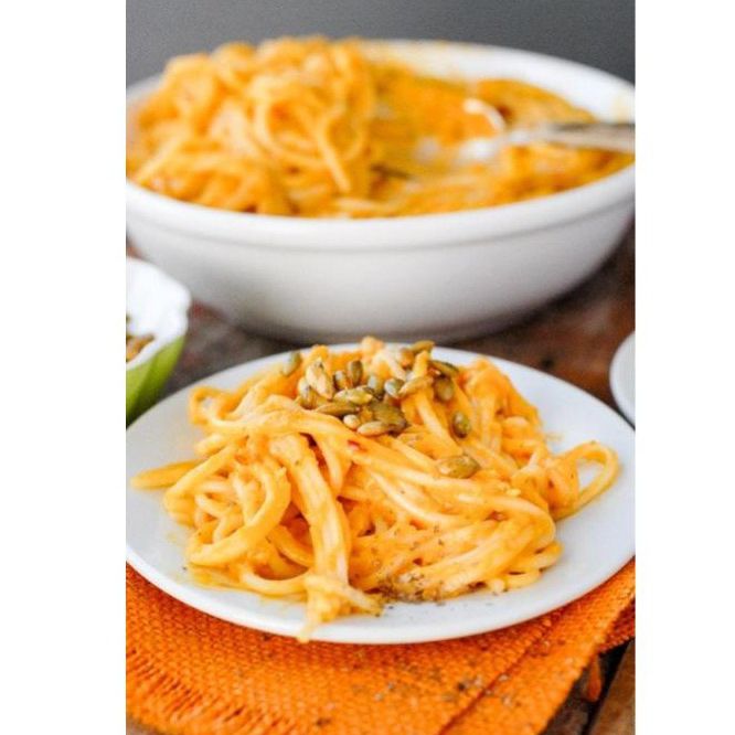 南瓜墨西哥辣椒奶油酱意大利面