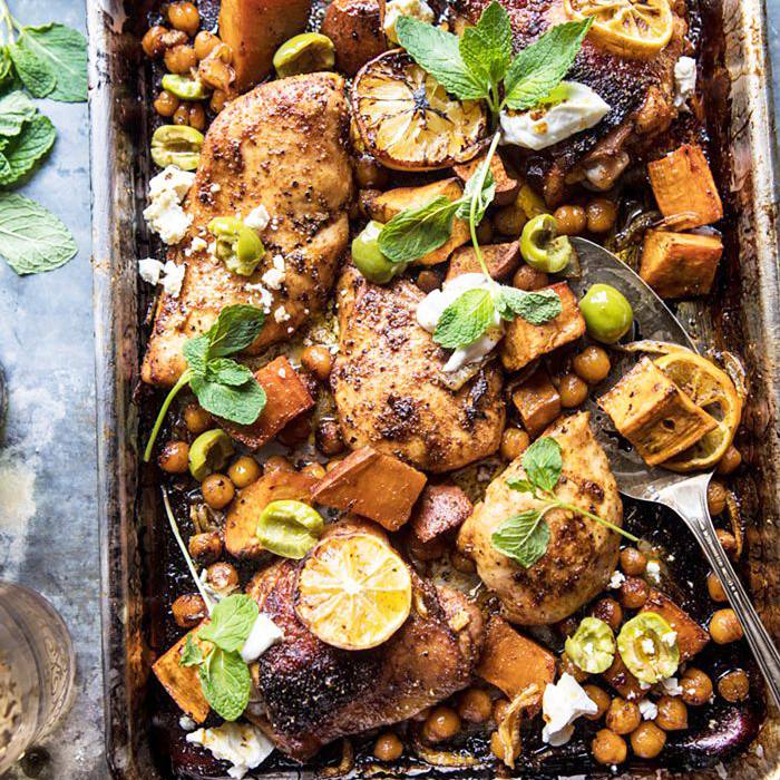 烤盘，哈里萨鸡肉