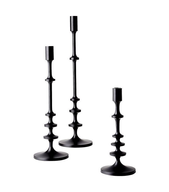 Allis黑色锥形烛台3套