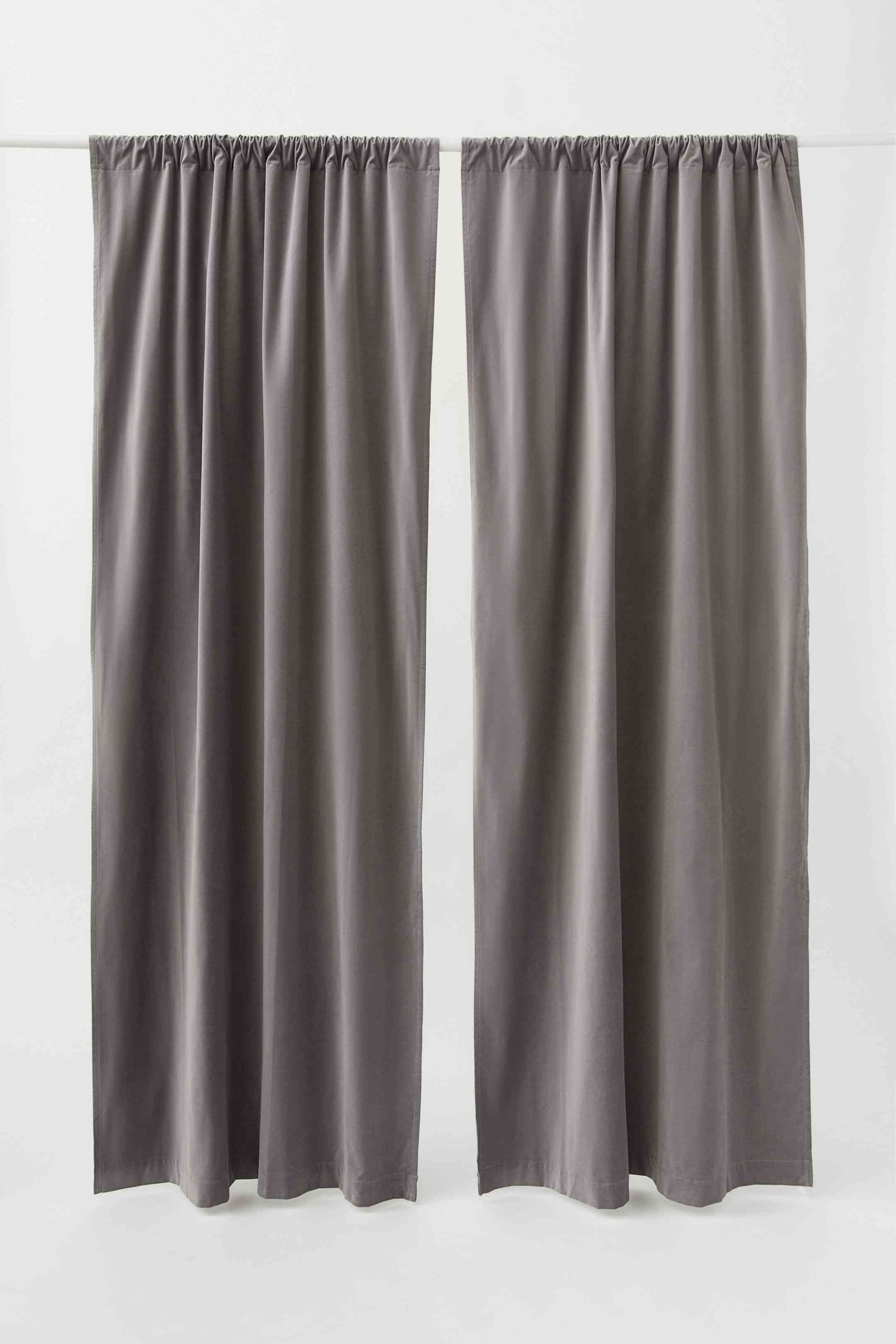 天鹅绒窗帘面板