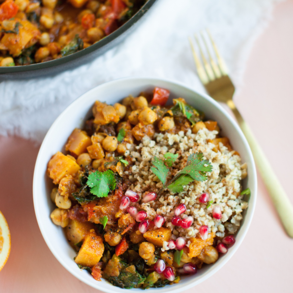 鹰嘴豆和冬南瓜tagine