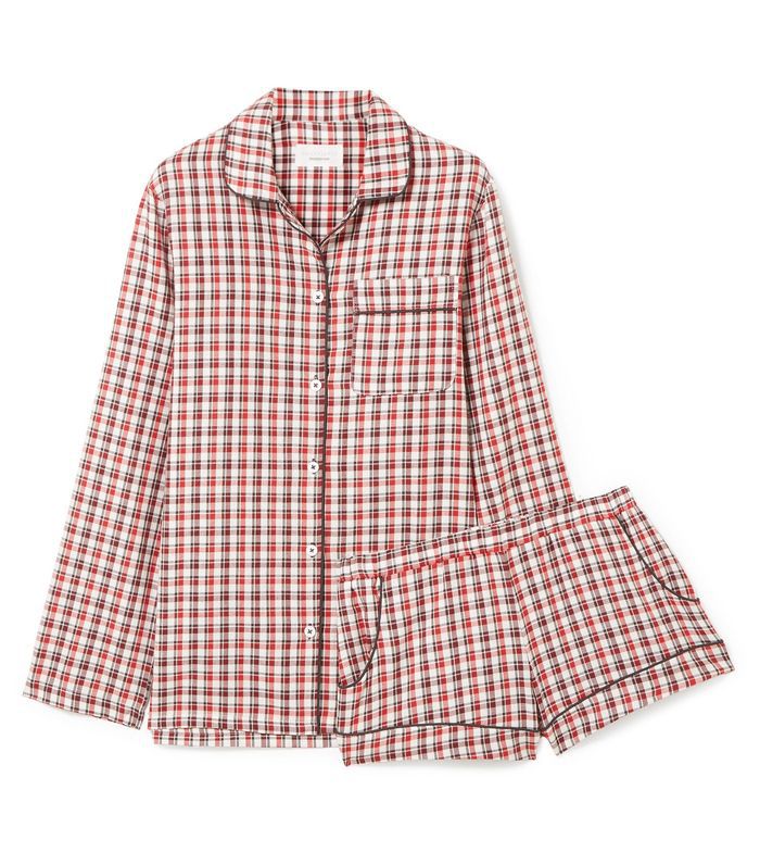 约瑟芬经过棉绒布睡衣套装