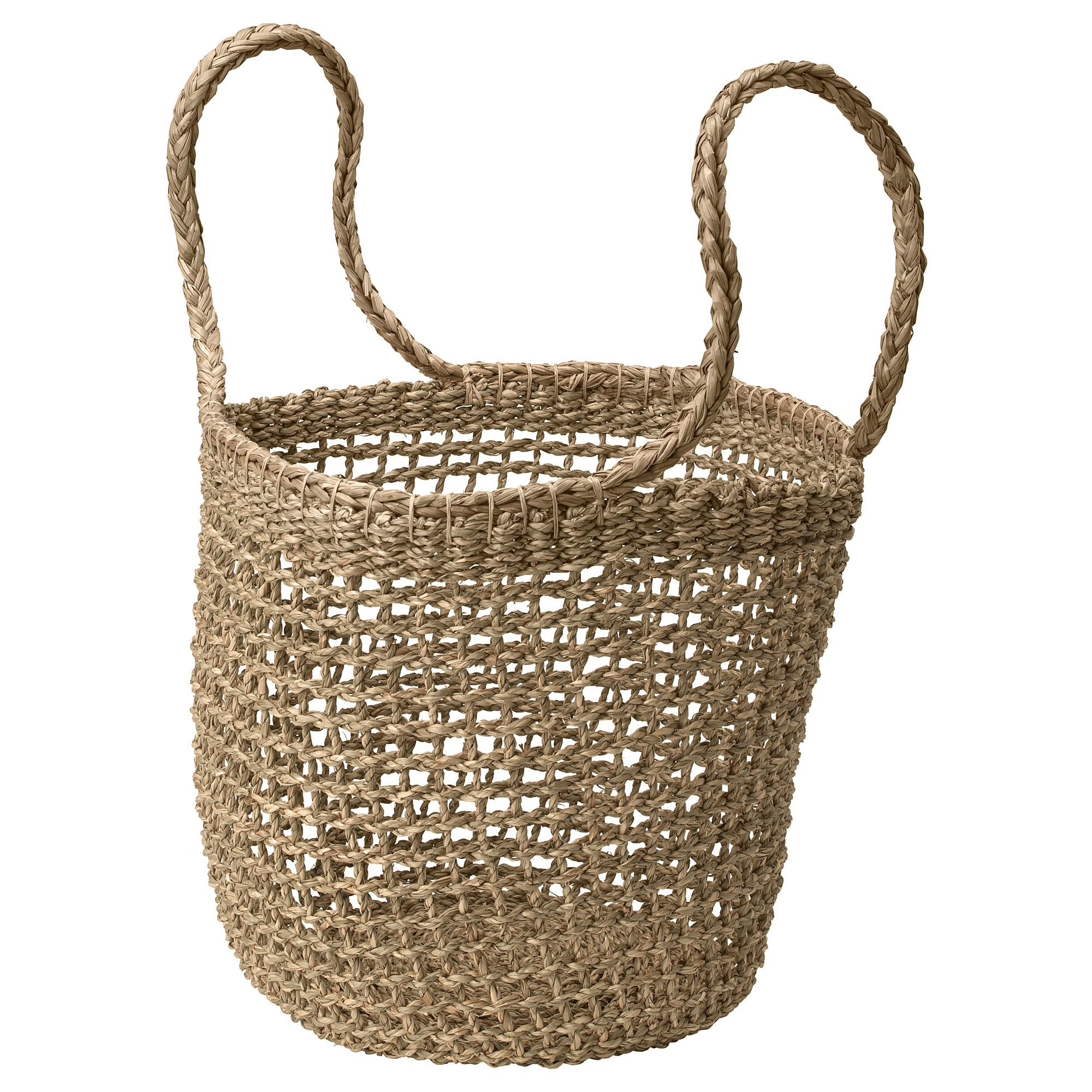 有把手的平底海草篮子