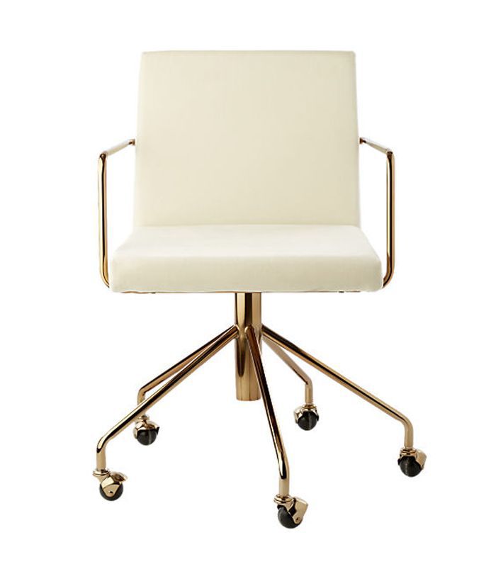 白色丝绒办公椅