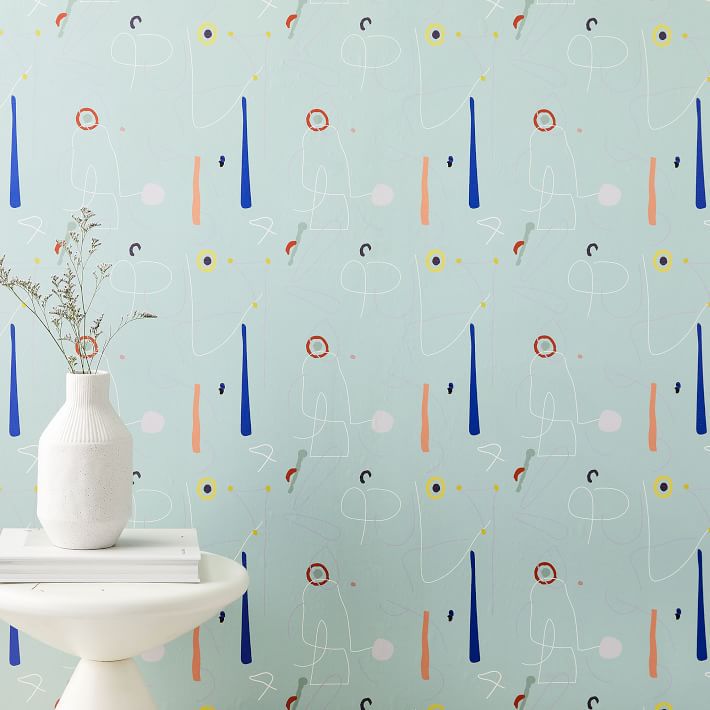 覆盖墙壁的抽象墙纸