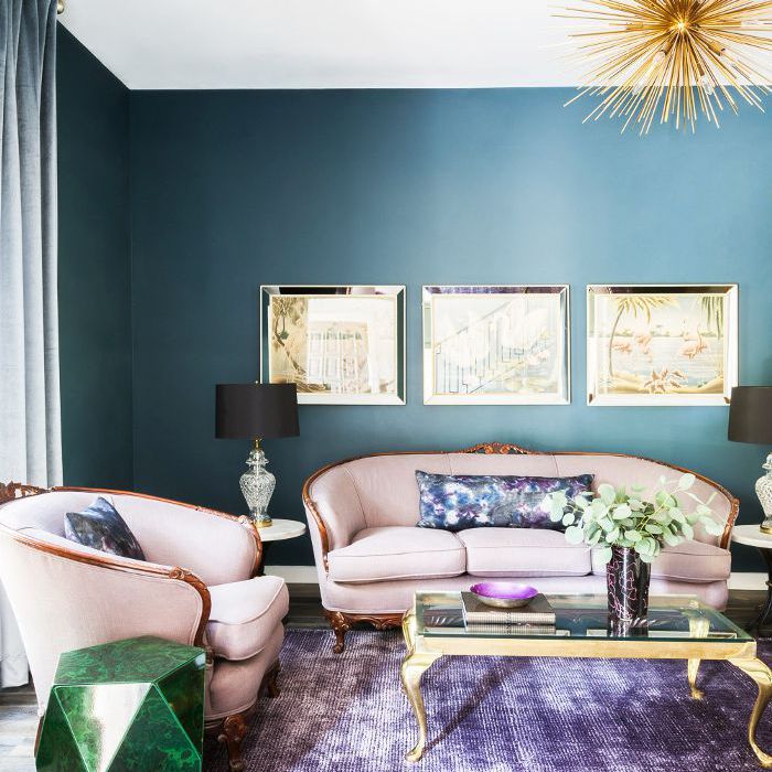 宝石色调的客厅