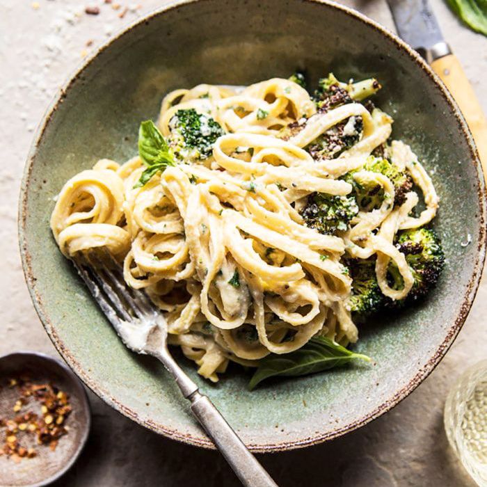 无内疚西兰花的意大利细面条