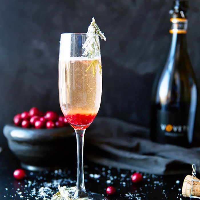 蔓越橘普罗赛克鸡尾酒