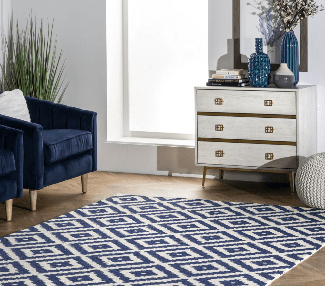 海军钻石地毯