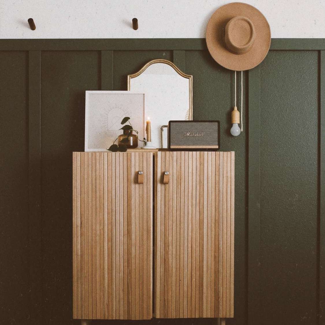 绿色colorblock墙。