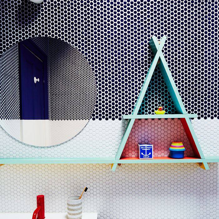 色块的浴室装饰的想法