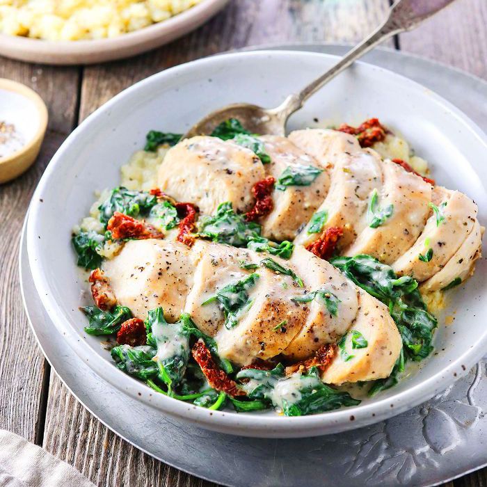 奶油鸡托斯卡纳捣碎用