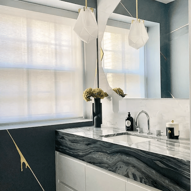 浴室的石头吊灯