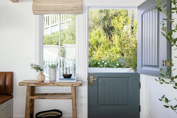 板岩蓝色荷兰门