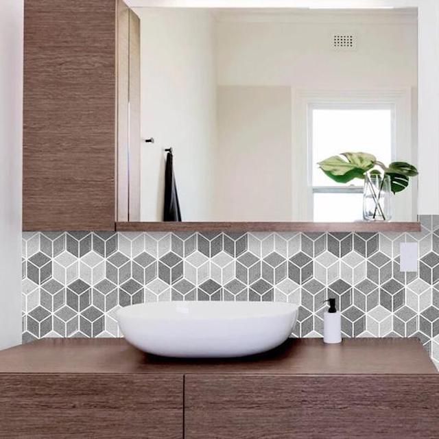 立方体Grigio Peel＆棒反向架 -  Tic Tac瓷砖