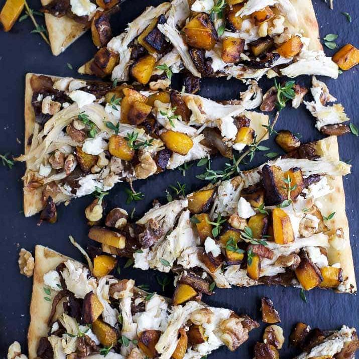 冬南瓜，鸡肉，大饼披萨