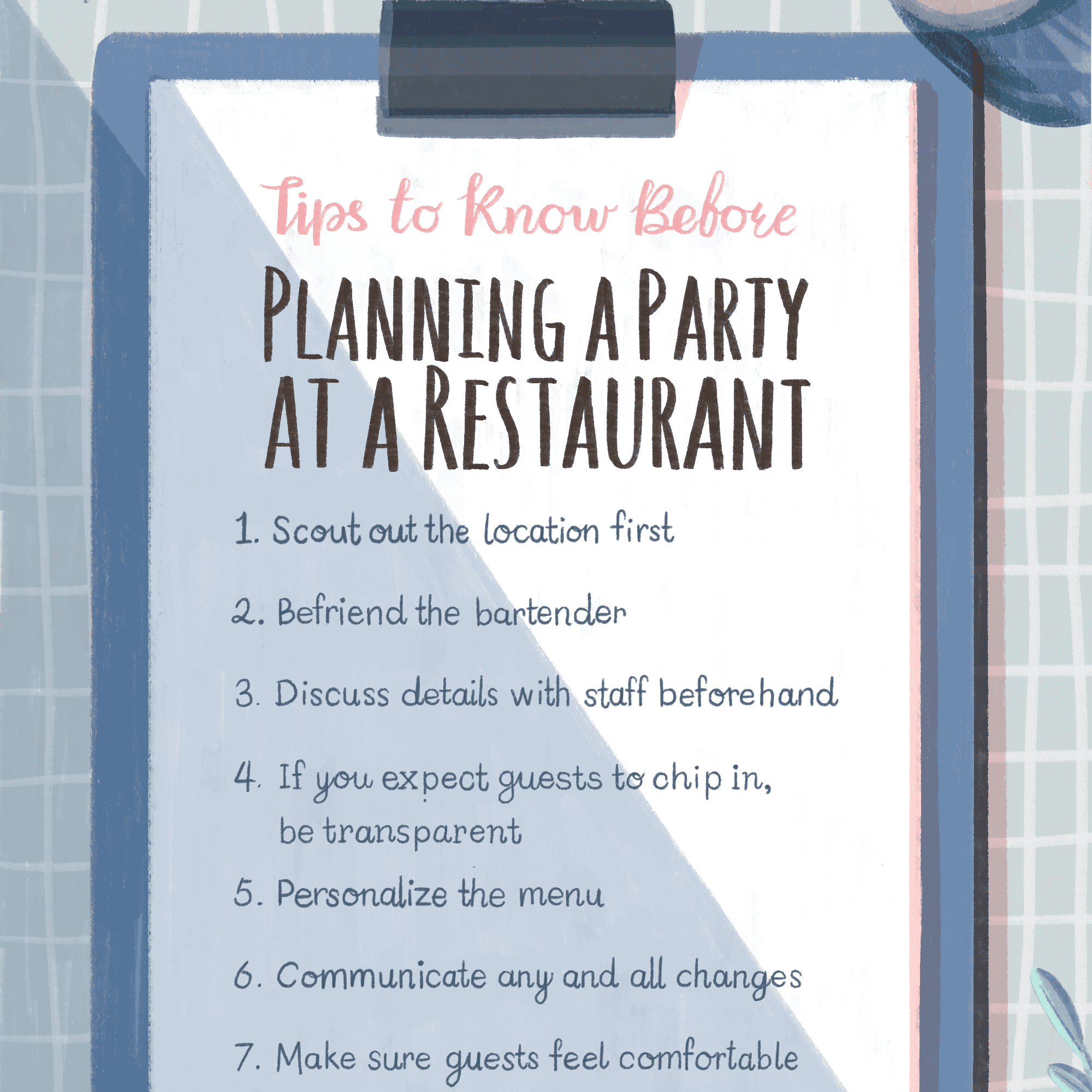 如何在餐厅举办派对