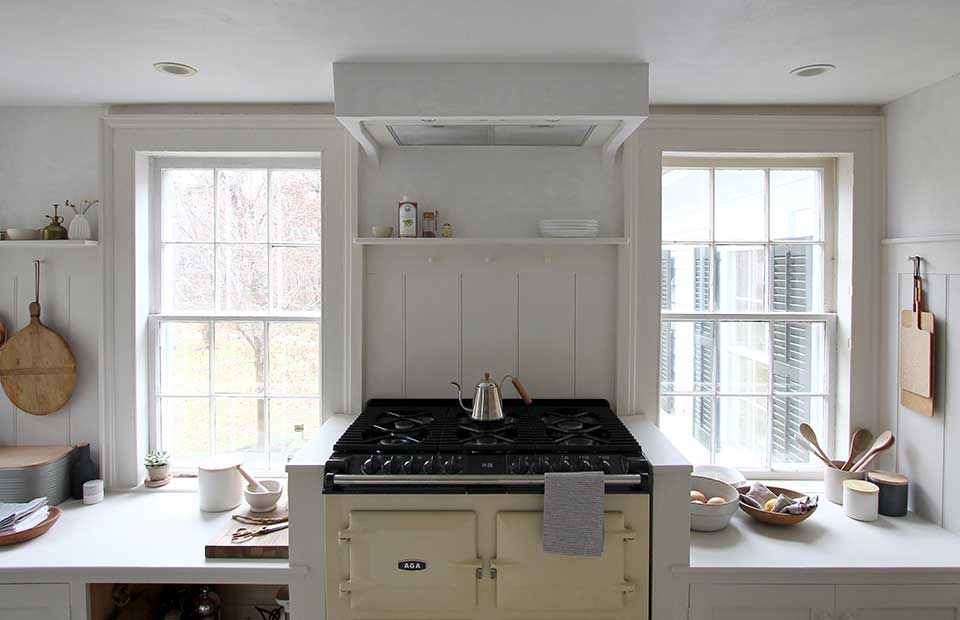 厨房用白色油漆到处