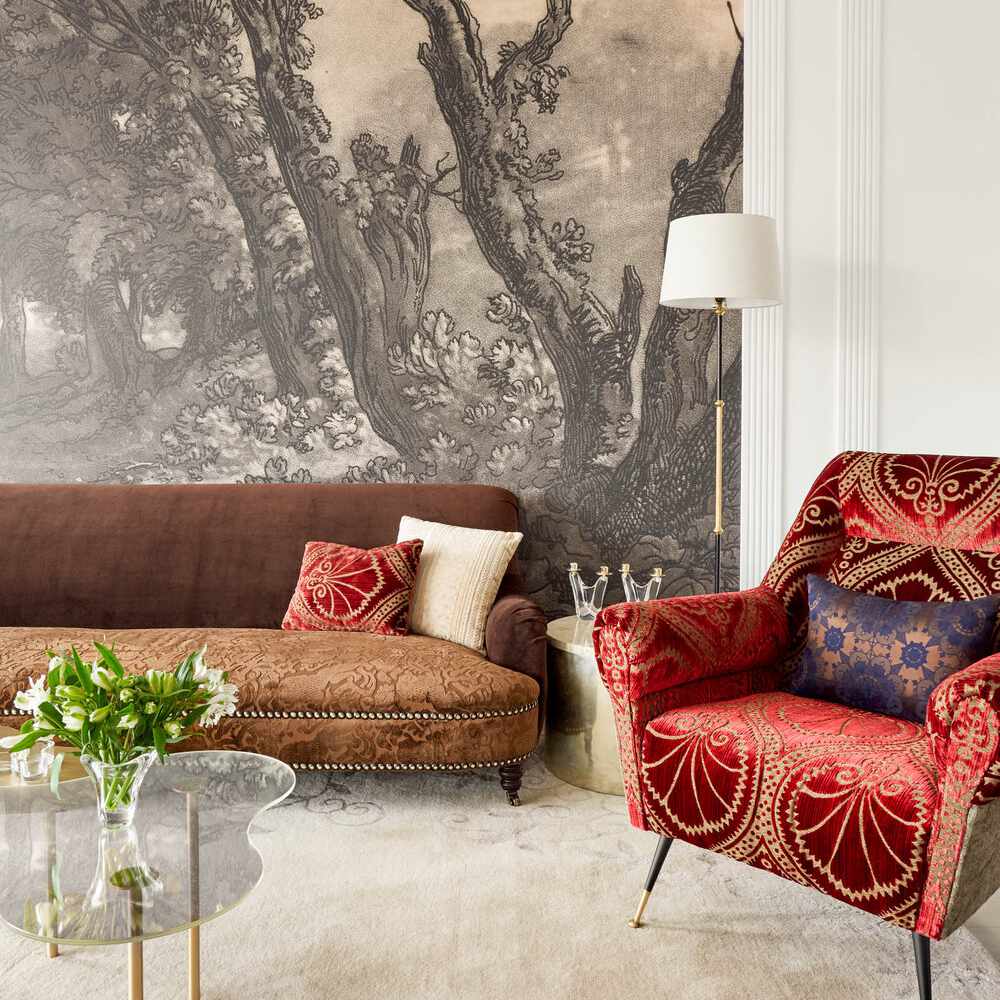 客厅地毯地毯墙艺术思想