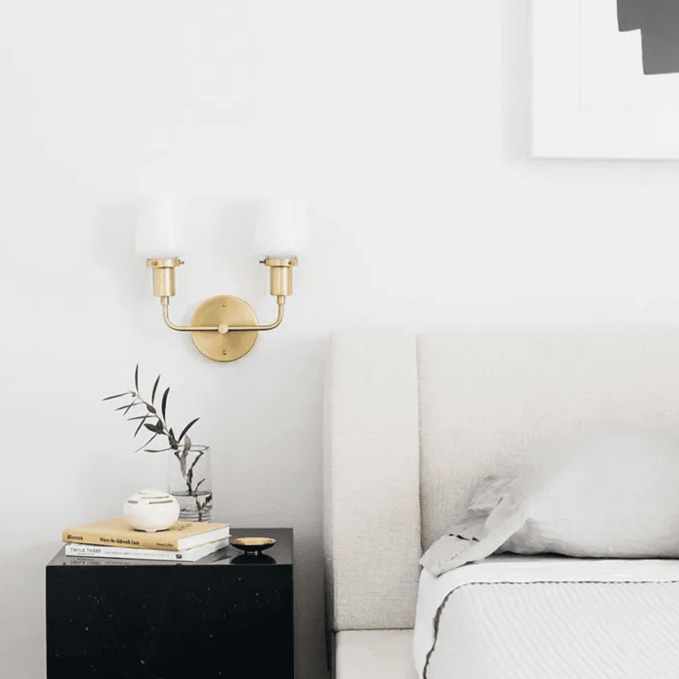 平静的卧室平衡颜色和纹理