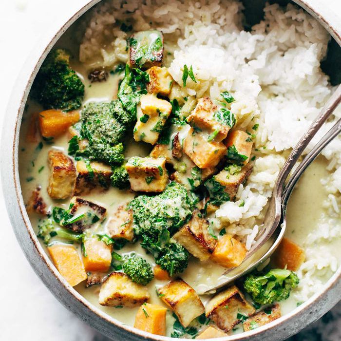 5中原料的绿咖喱