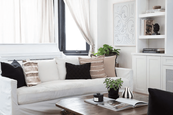 中性风格的客厅。