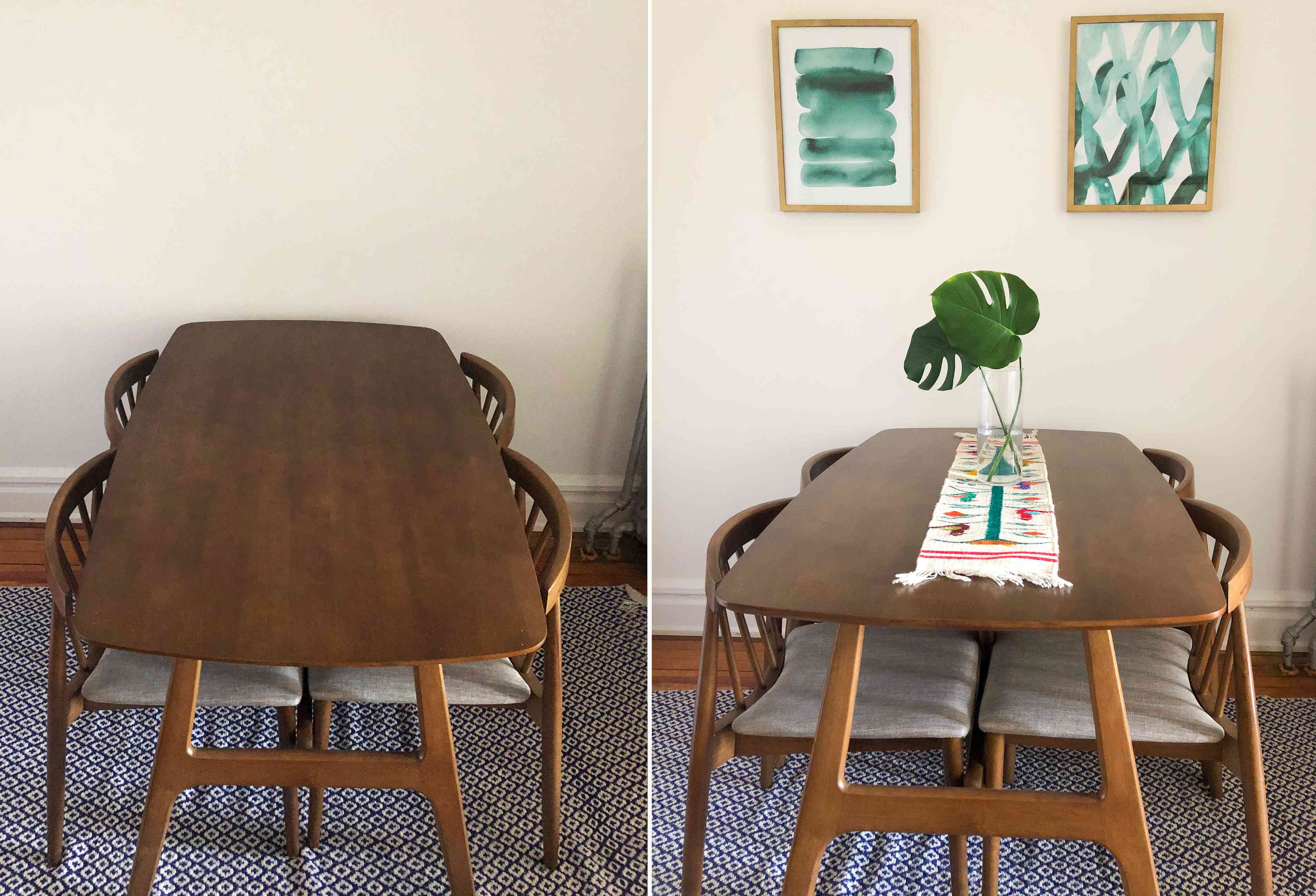 在前和之后的餐厅