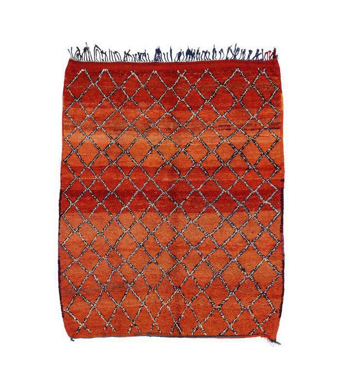 复古摩洛哥柏柏尔地毯 -  5'9