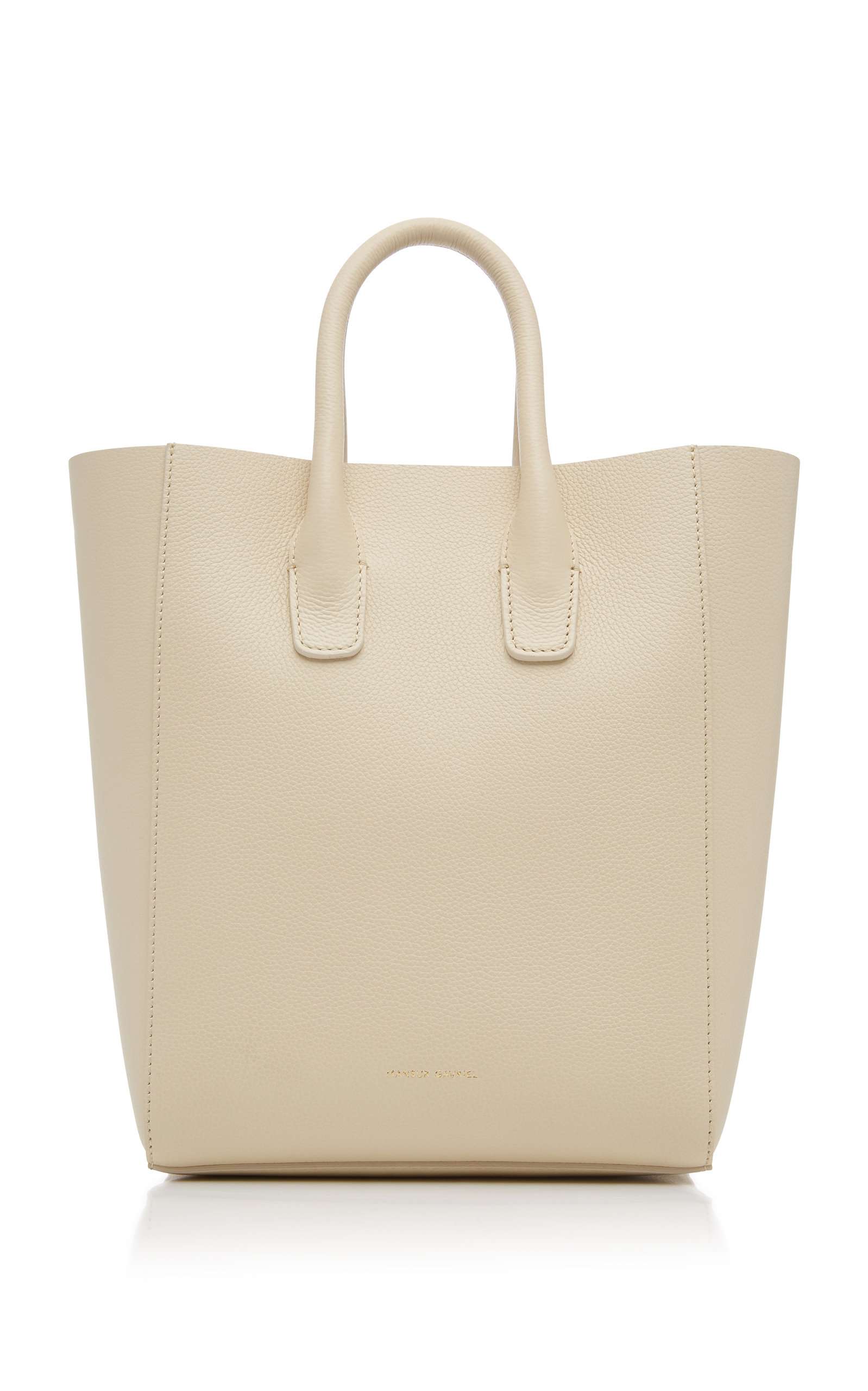 曼苏尔Gavriel NS小卵石粒面皮革手提包