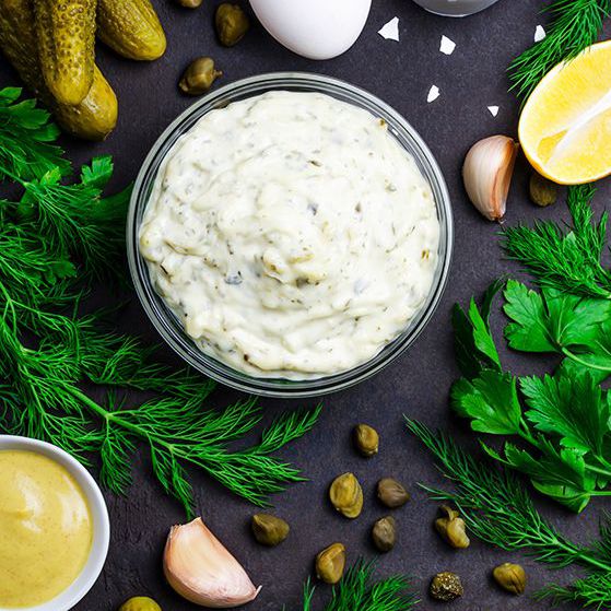 蒜泥蛋黄酱演示brunoise刀切