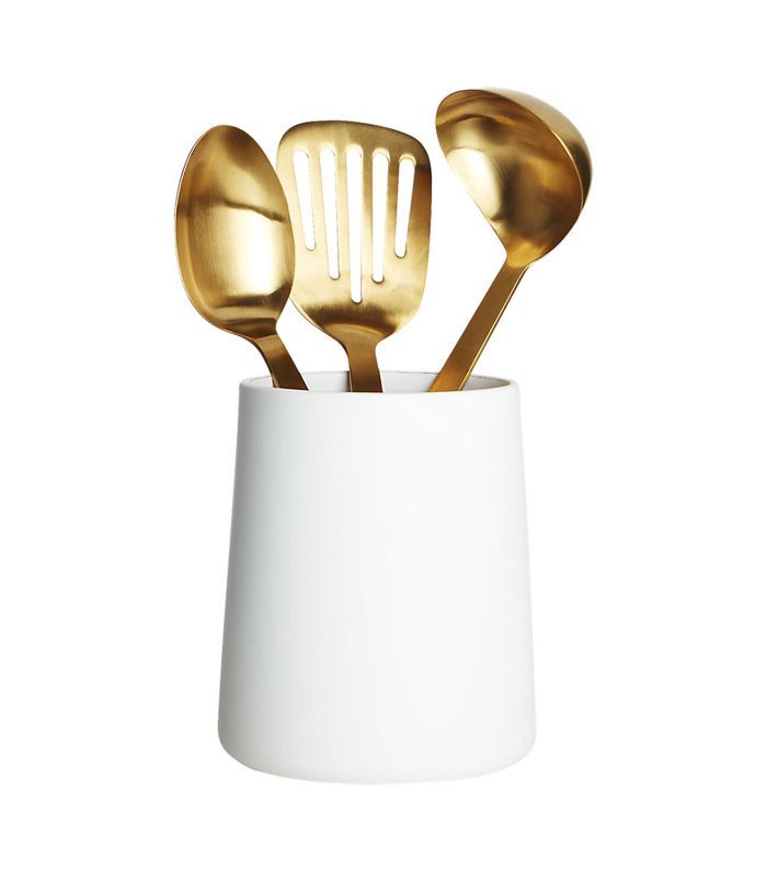 亚光白色餐具架