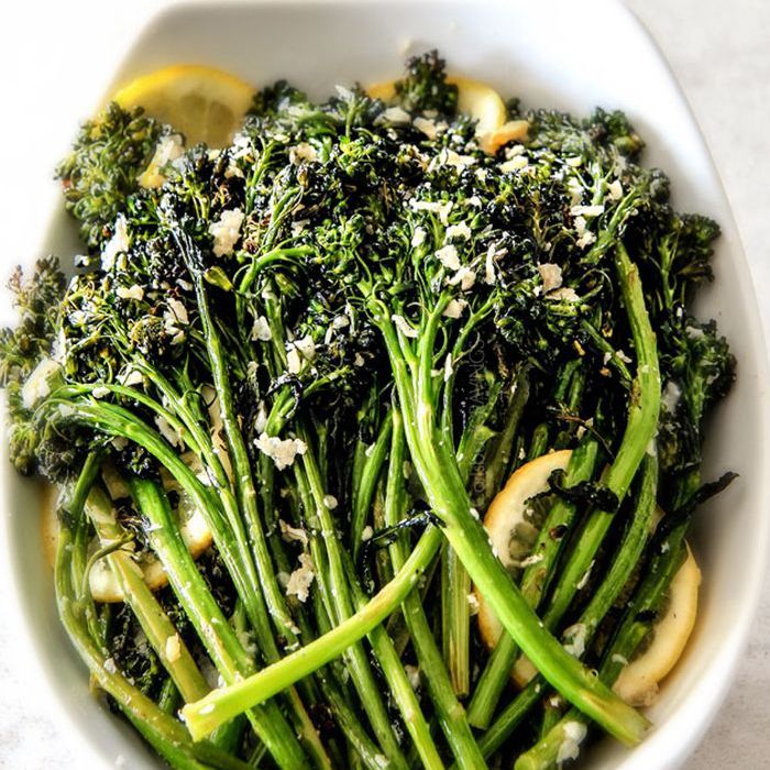 烤帕尔马柠檬蒜西兰花