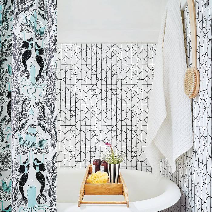 浴室设有Hygge及西浴帘