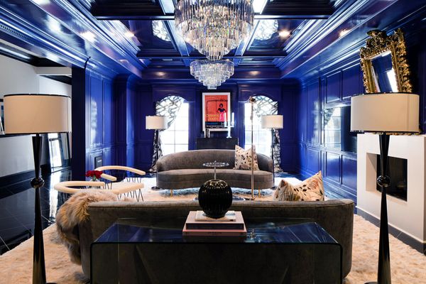 蓝色艺术装饰客厅