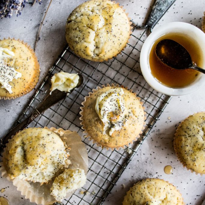 柠檬罂粟籽松饼薰衣草蜂蜜