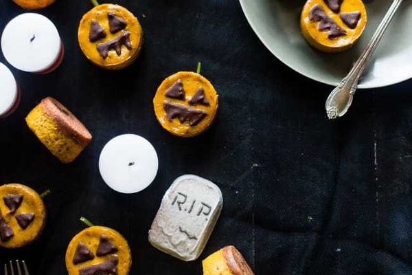 素食南瓜万圣节芝士蛋糕