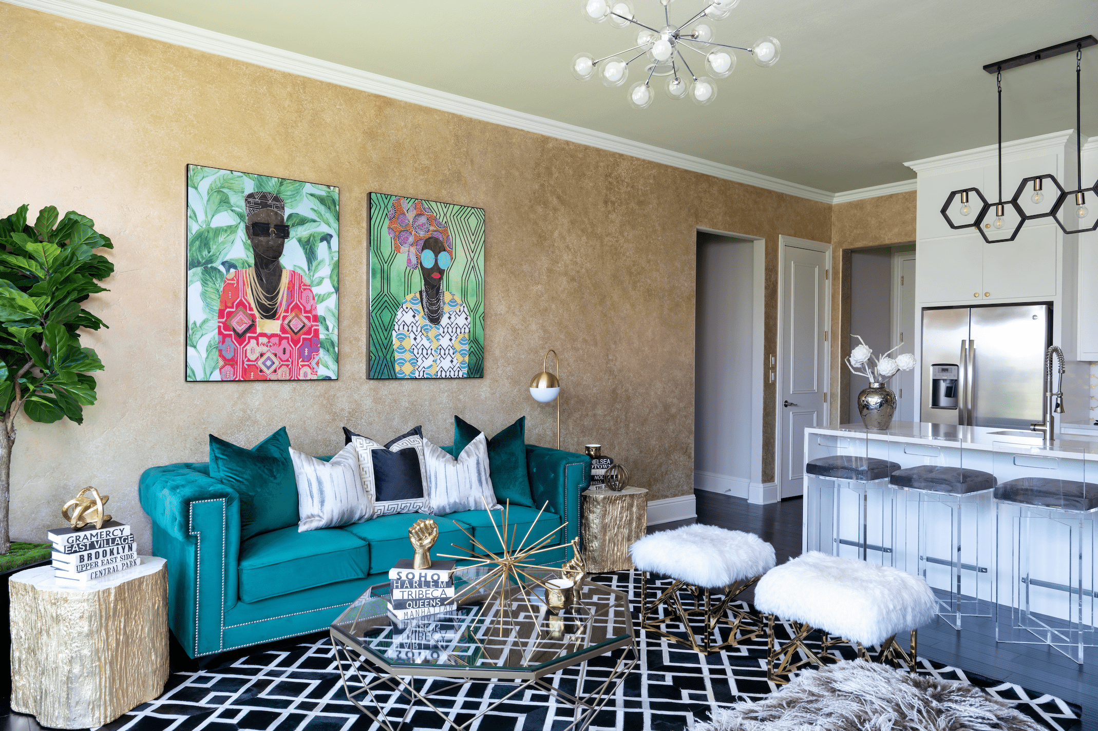 装饰艺术客厅照明