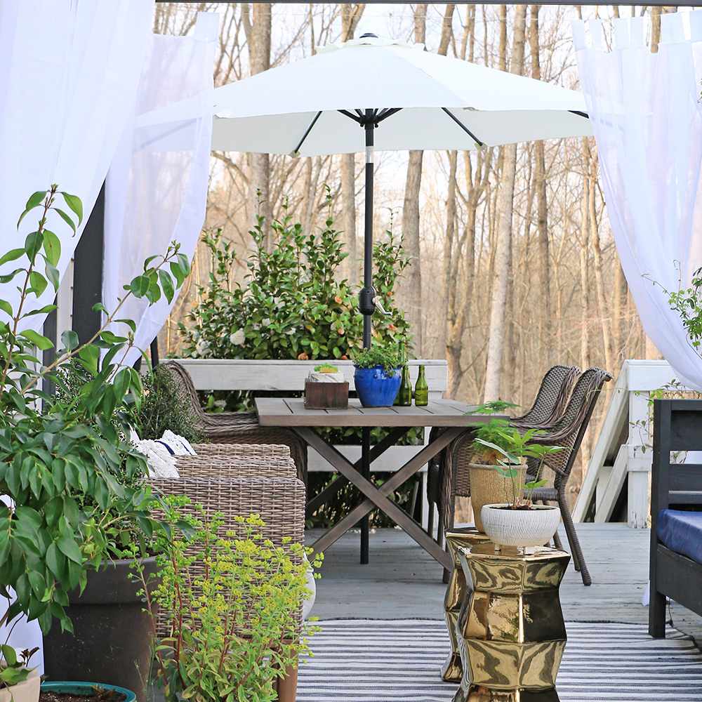 室外露台与不同的区域