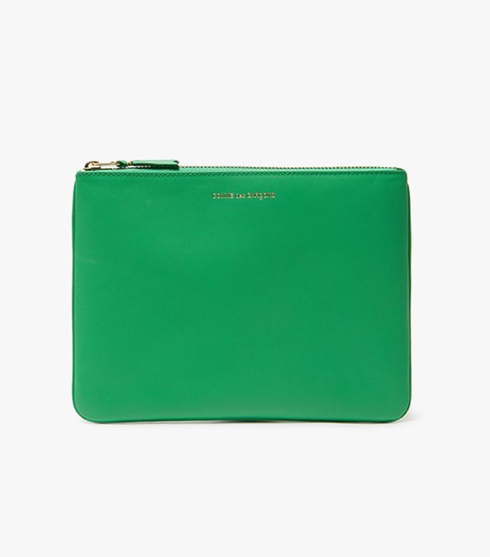 经典的皮革线SA5100钱包在绿色