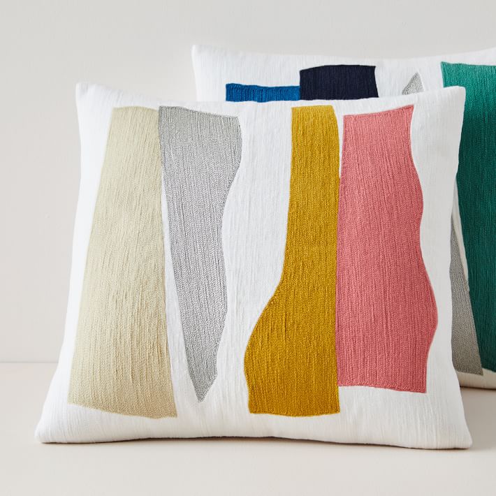 西榆双线波浪形切口枕巾