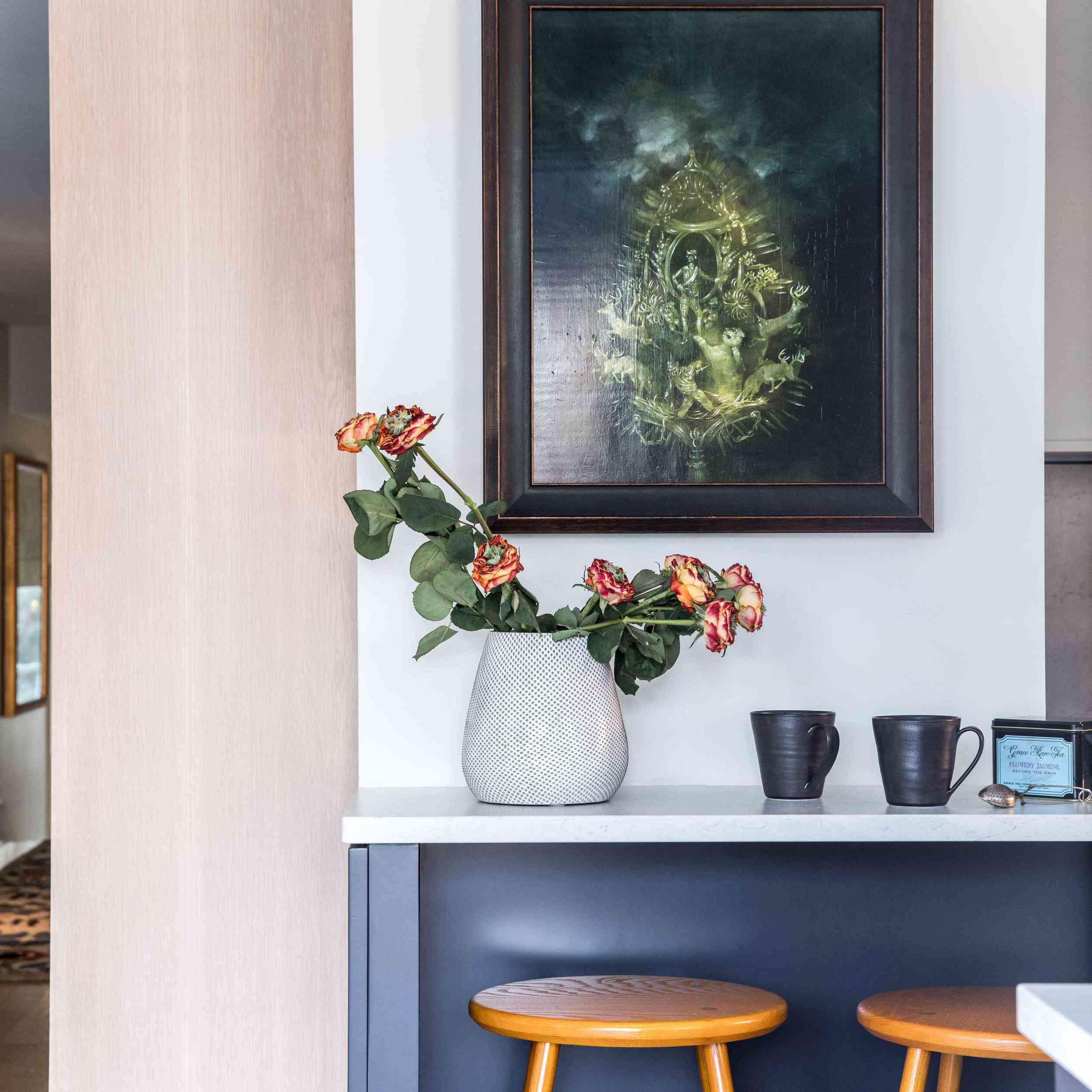 厨房里有一座靛蓝岛